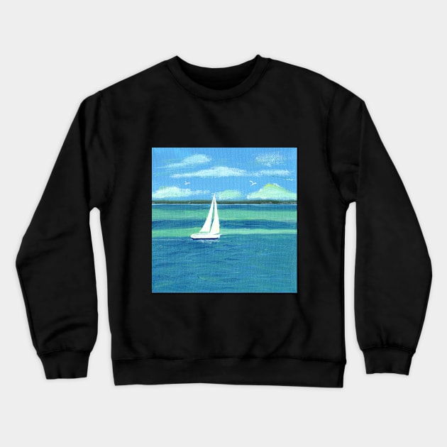 Just give me a sailboat Crewneck Sweatshirt by JulieWestmore